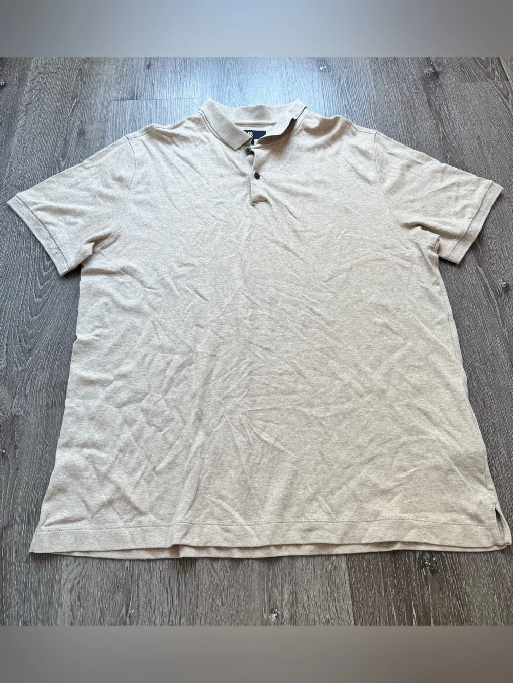 Banana Republic Men’s Beige Heather Short Sleeve Polo Shirt XL Tall